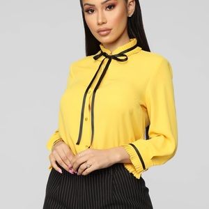 Fashion Nova Top in Yellow/Black combo